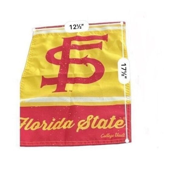 FSU Seminoles Vintage Retro Throwback Garden Flag Banner & ID HOLDER lot - Picture 5 of 5
